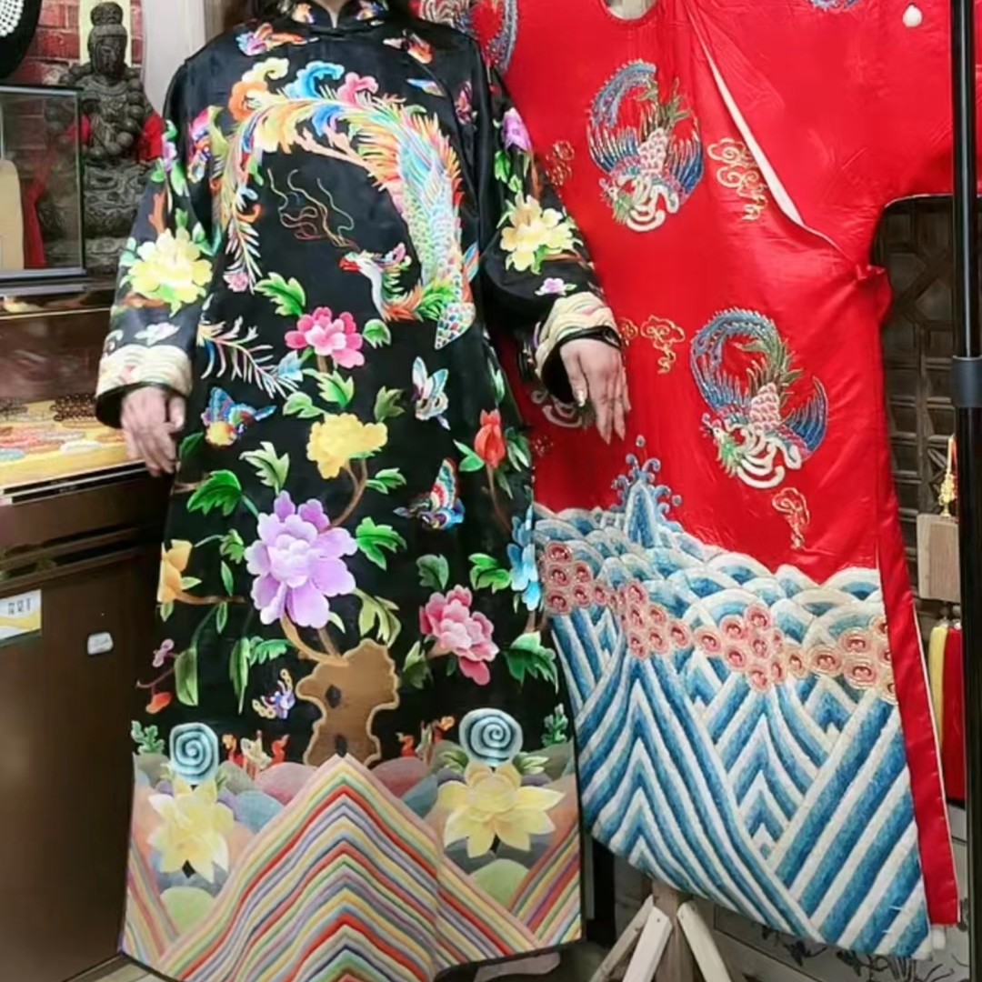 原底老绣百蝶朝凤