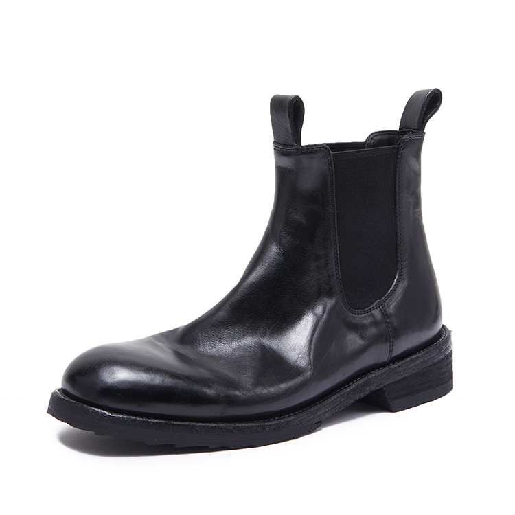 【水洗马皮】复古切尔西靴女休闲马皮靴英伦风皮底圆头女士马丁靴