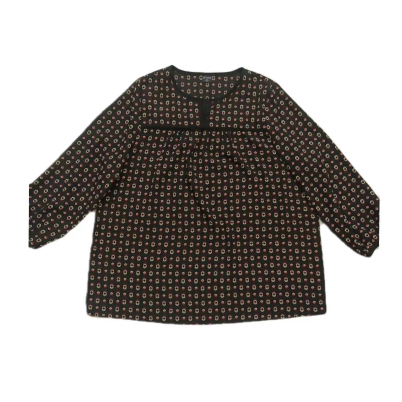 【xineba韩国鞋】小点点长袖衫2024新款女士时尚波点洋气百搭舒适