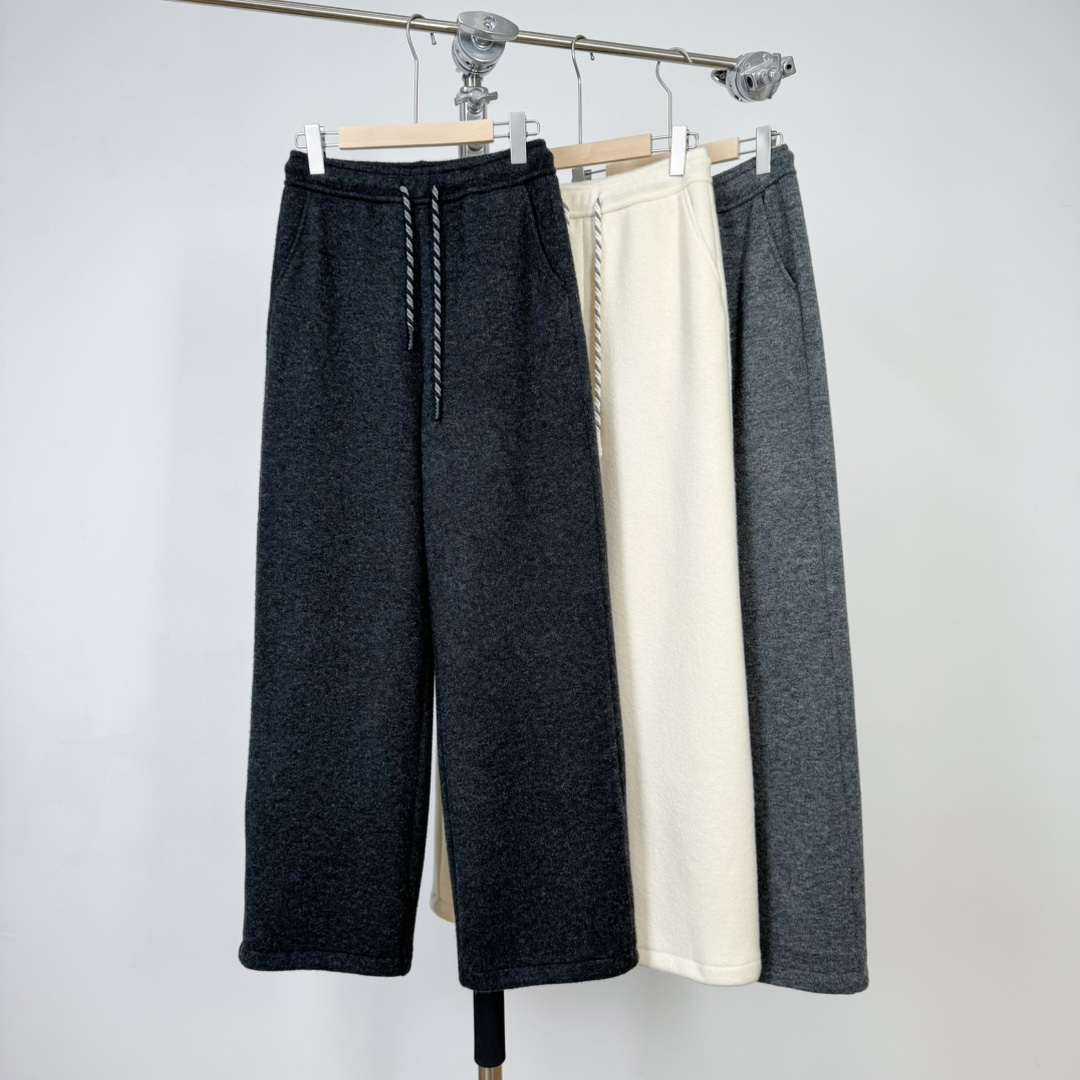 【若若美】X-1963至尊厚特舒绒粗纺羊毛咩咩裤彩绳加绒直筒休闲裤