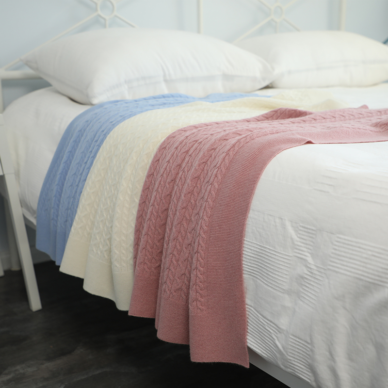 麦毯毯纯山羊绒毯针织毯儿童毯冬季保暖亲肤柔软轻松不压身宝宝毯