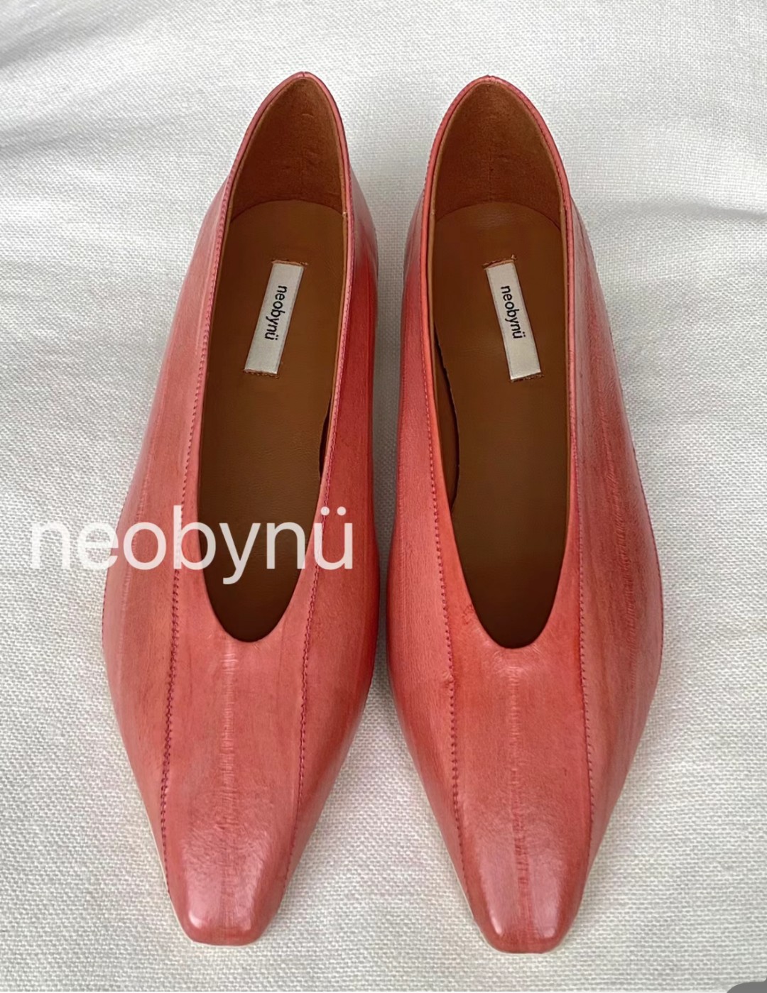 【neobynü】孤品高跟粗跟时装鞋平底