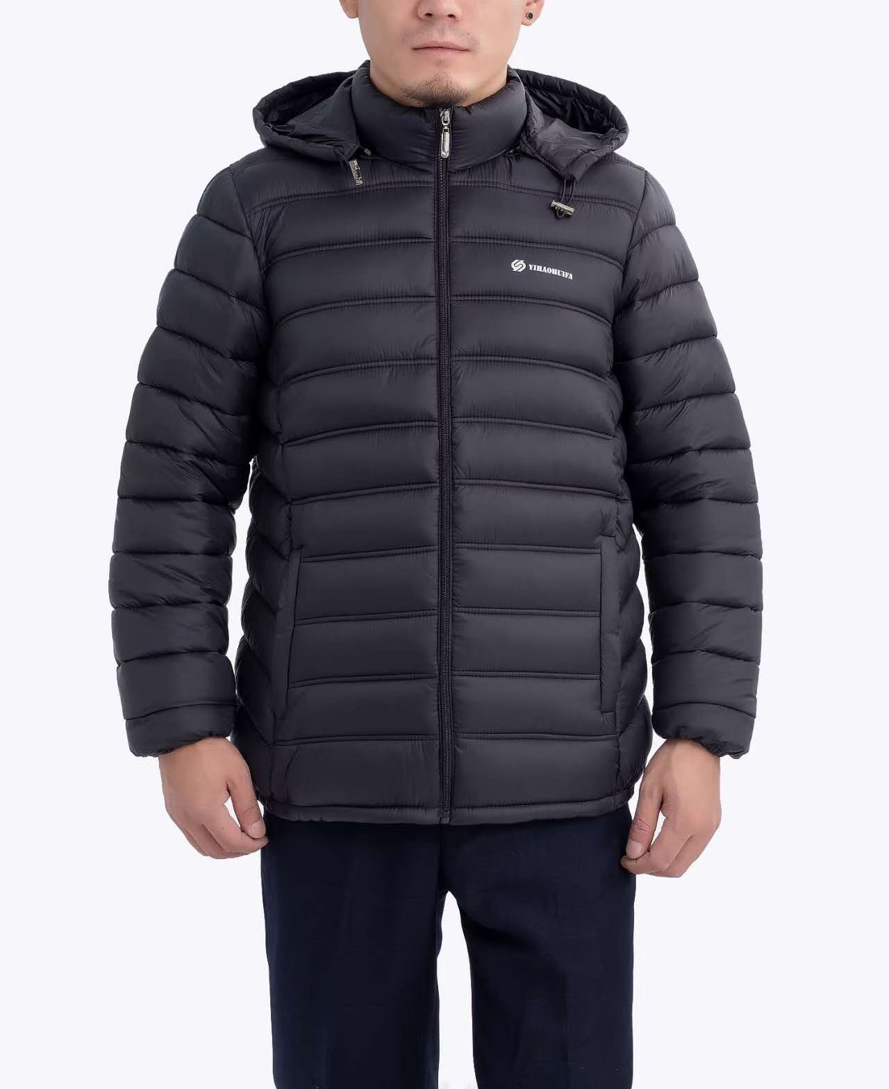 2024冬季男士新款休闲户外保暖经典连帽男士棉衣棉服