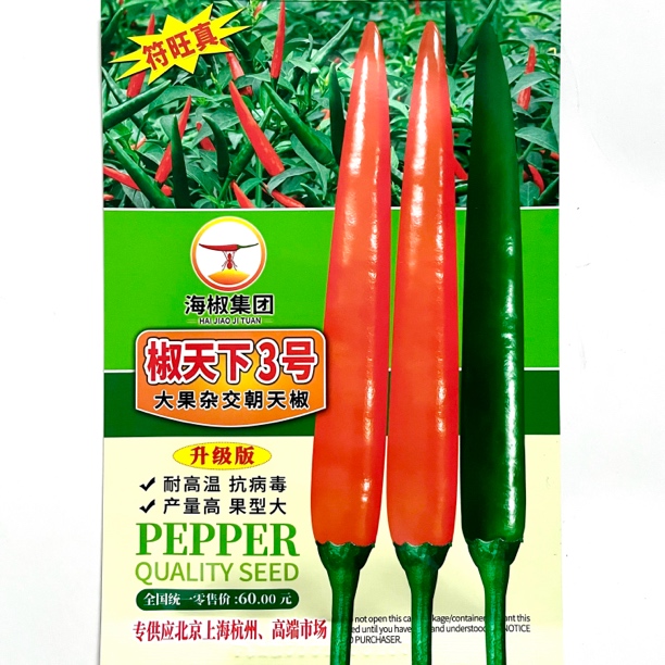 原装正品椒天下3号大果型中晚熟朝天椒种子