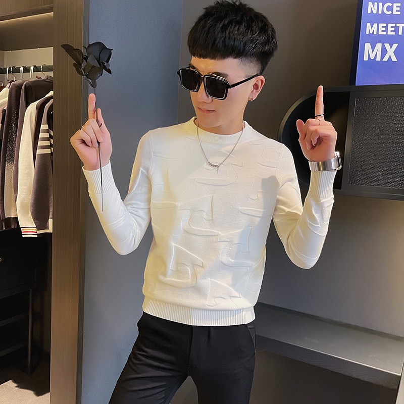 fb森系XS小码男士毛衣春秋新款潮牌修身针织衫矮小个子精神小伙