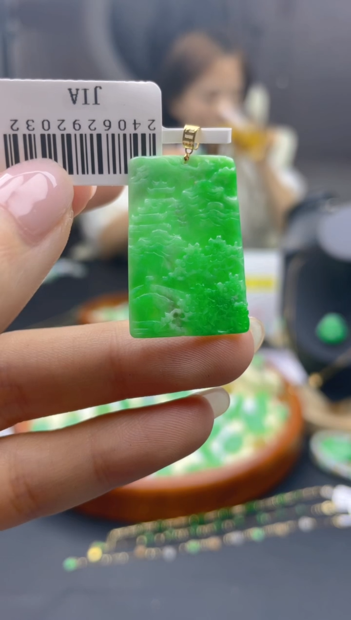 【闪购商品】翡翠颈饰18K金镶嵌新号开播 包邮加24小时鉴赏期