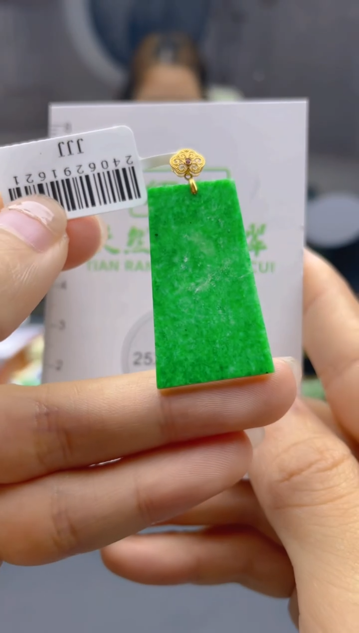 【闪购商品】翡翠颈饰18K金镶嵌新号开播 包邮加48小时鉴赏期