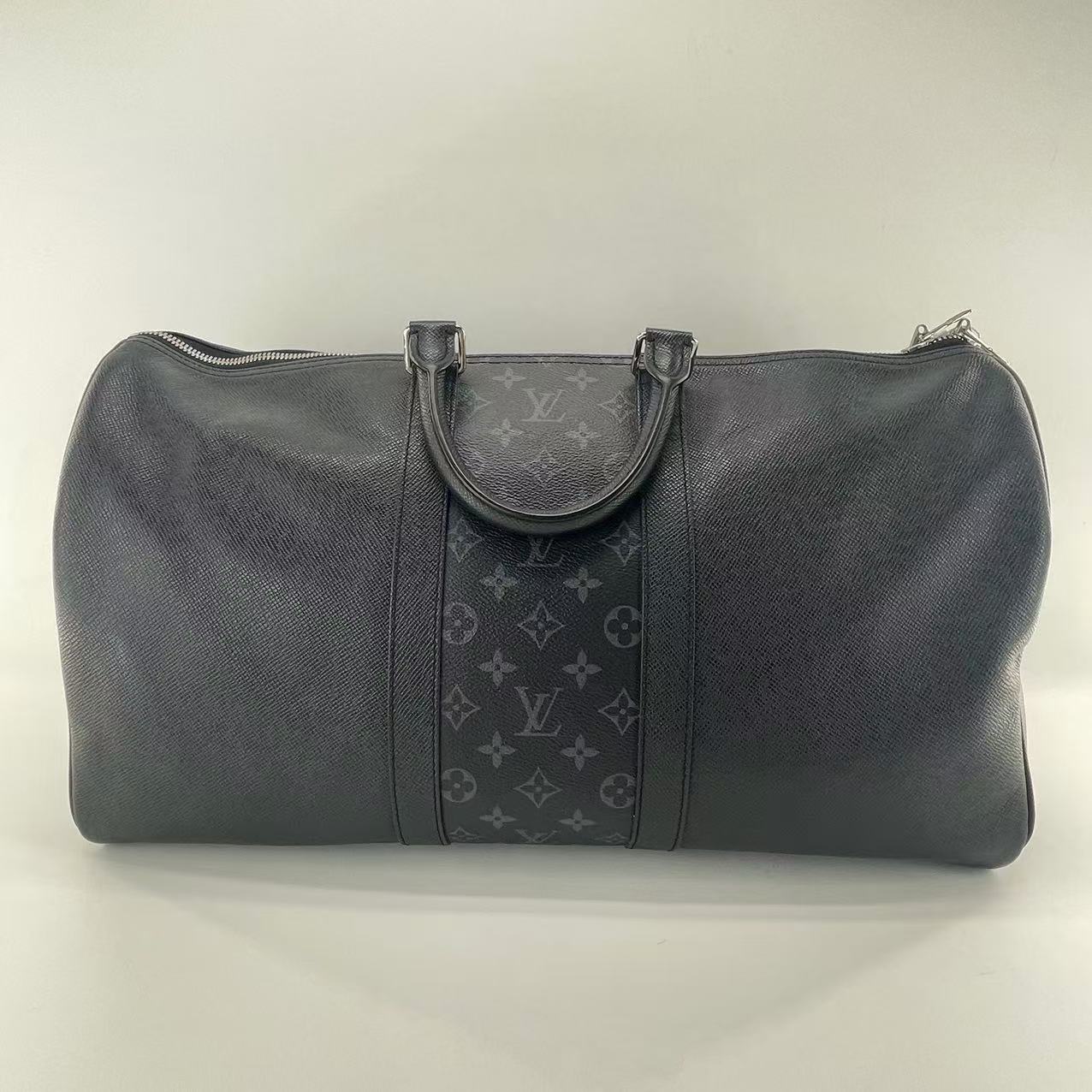 99新 LouisVuitton/路易威登 lv黑老花拼皮KP50旅行袋/ZH10276
