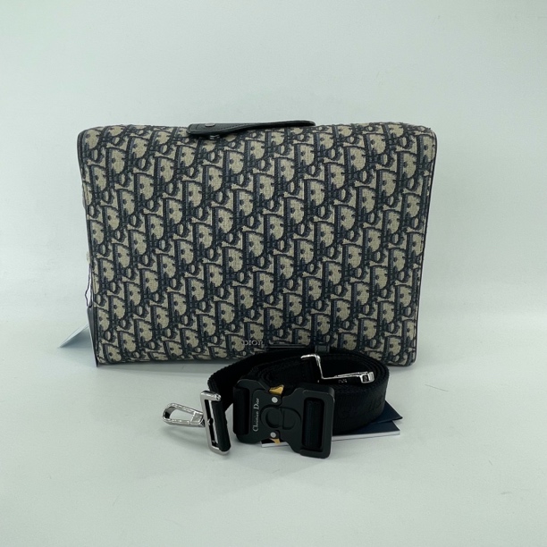 99新 DIOR/迪奥 迪奥老花斜挎包/ZH10279牛仔单肩奢侈中号丹宁