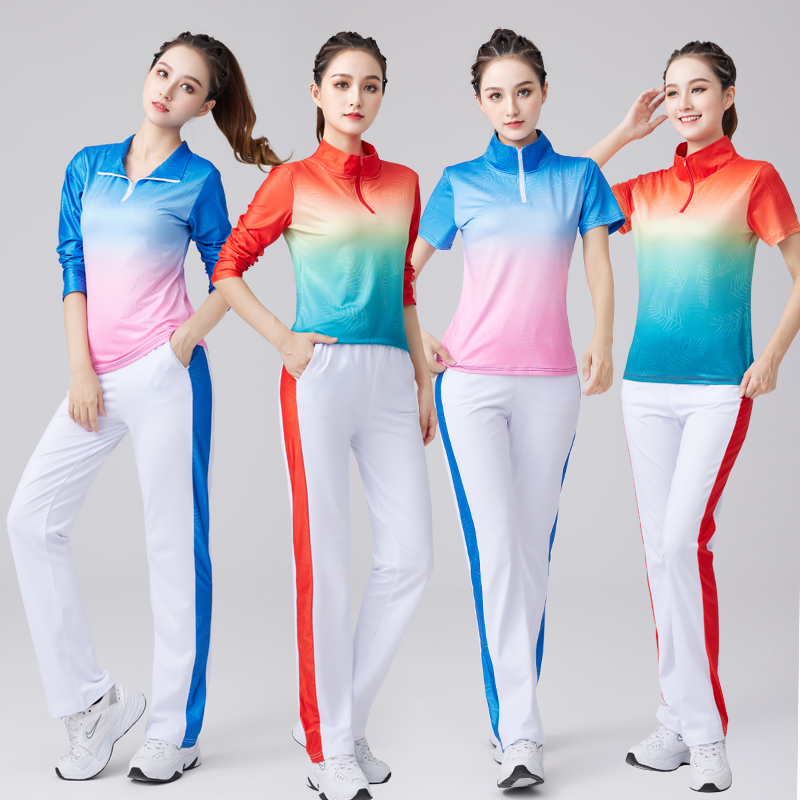 广场舞服装秋季新款套装运动健身操佳木斯运动服团体演出表演衣服