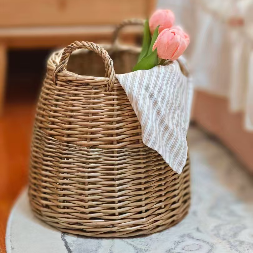 装饰大号杂物收纳筐手工复古浴室家用卫生间储物家庭杂物收纳筐