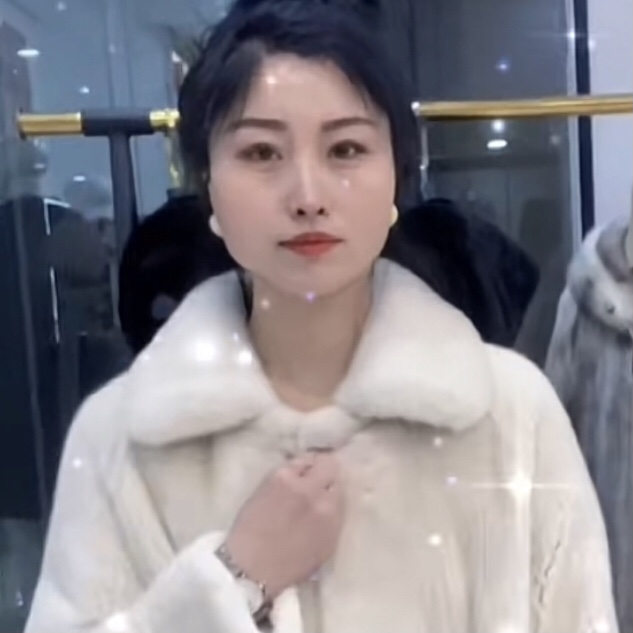 75长珍珠原色方领大衣