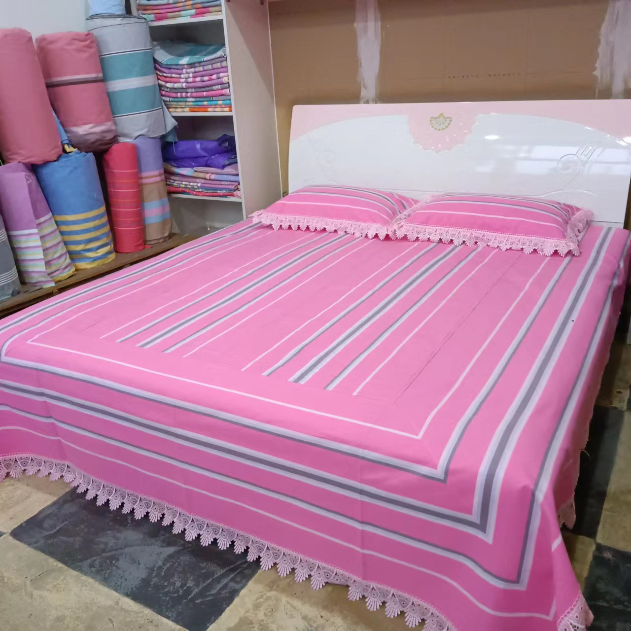 纯棉纯手工制作的老粗布床单主播推荐