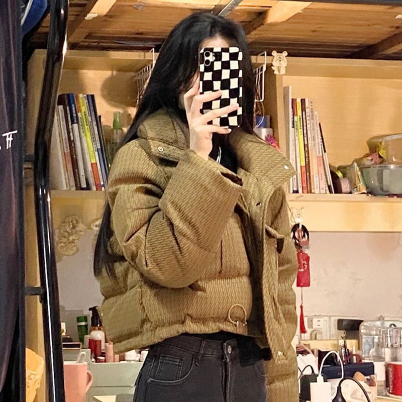 棉服女冬加厚秋冬韩版棉衣时尚洋气棉袄冬季保暖小个子面包服