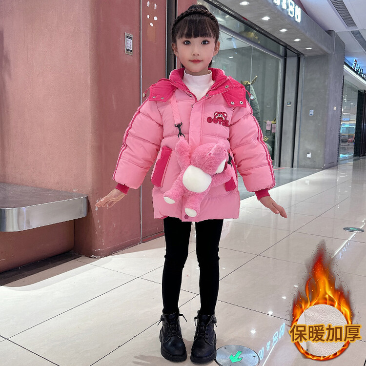 女童棉衣加厚洋气冬装2023新款儿童冬季韩版棉袄女孩棉服外套冬款
