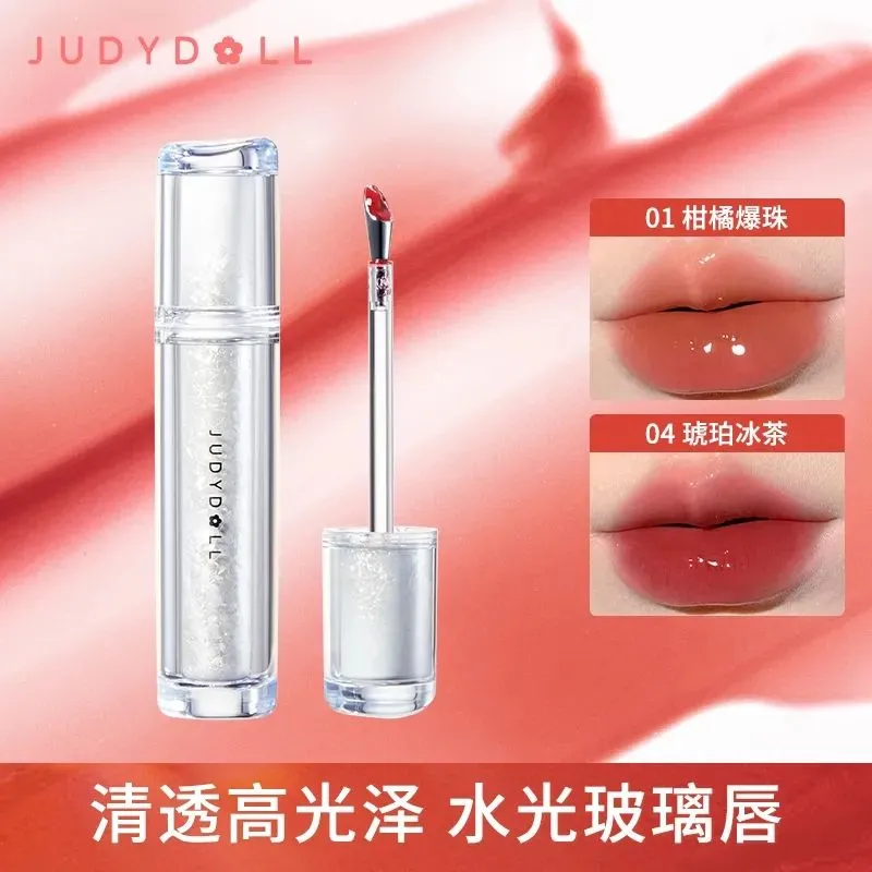 [龙年新品] 橘/朵镜面水光唇露不沾杯熨斗唇釉Judydoll清透口红