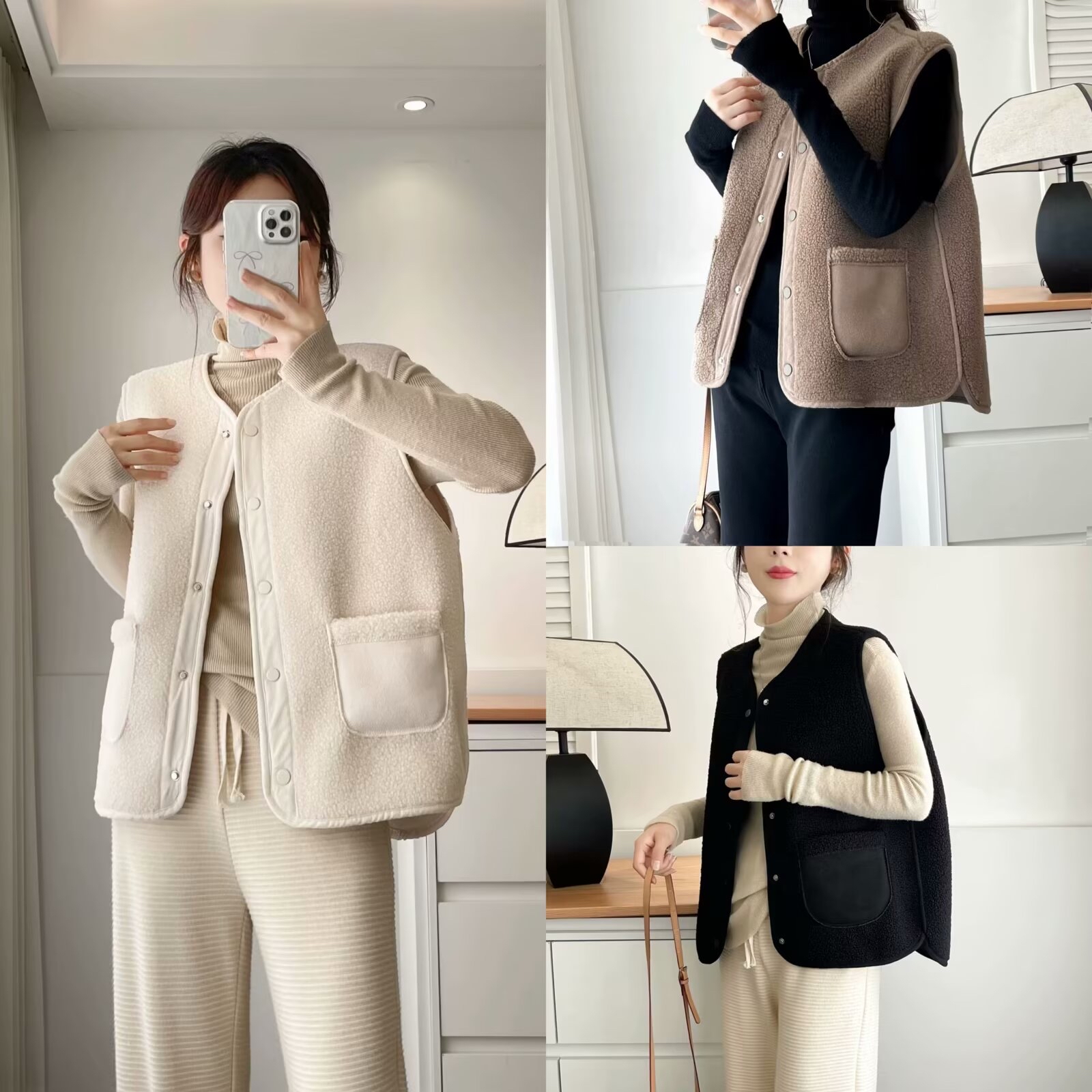 2025春季新款七七大码宽松显瘦洋气休闲百搭遮肉颗粒绒外穿马夹