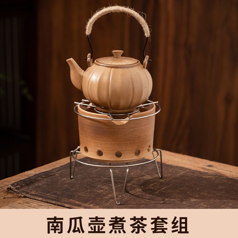 陶瓷围炉煮茶家用室内户外庭院木炭烧烤碳明火摆摊奶茶罐壶泡茶器