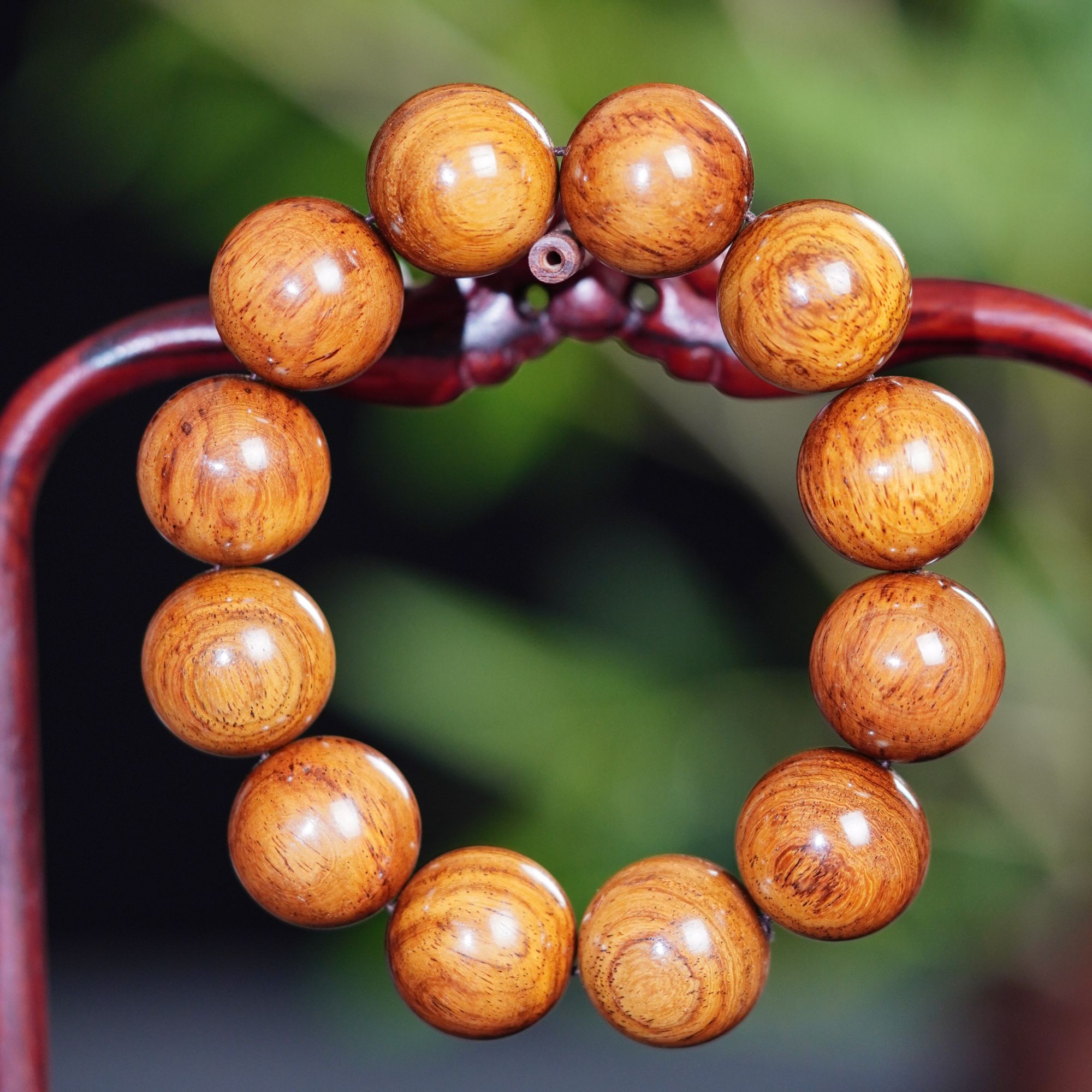 海南黄花梨老糠黄金底2.0手串多样性发一 01 带热科院证书