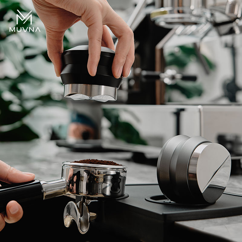 MUVNA咖啡布粉器304不锈钢自重力布粉51/53/58.35mm自动调节高度