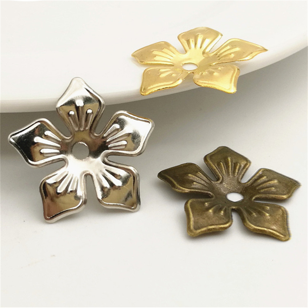 梨花花托花片22毫米diy饰品配件金色金属花片古风发饰材料