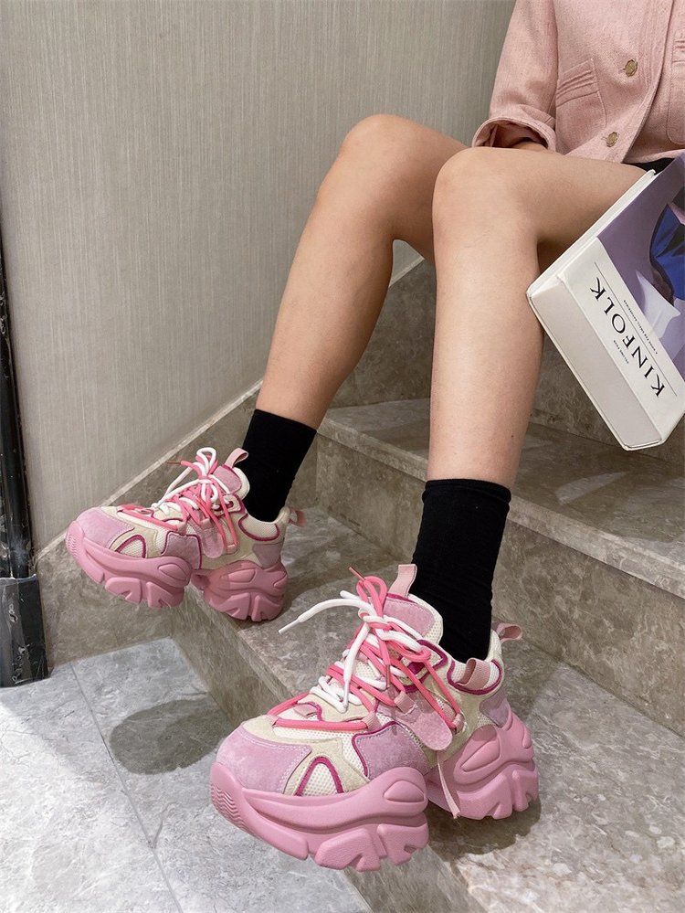 欧洲站老爹鞋女2023年秋冬新款百搭小个子增高厚底炸街休闲运动鞋