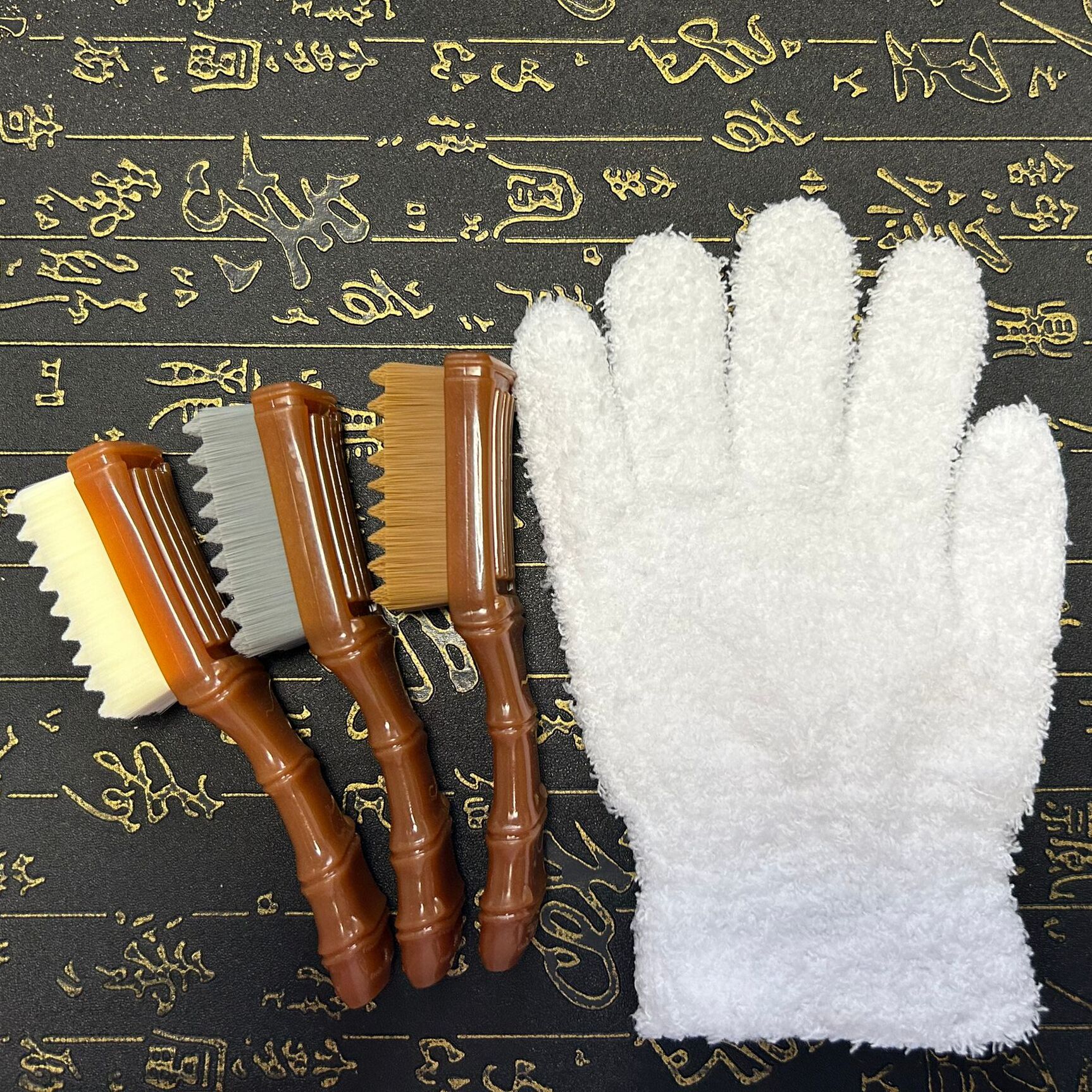 【棋格万毛刷】mini便捷式文玩刷核桃打底去污清洁包浆软毛刷