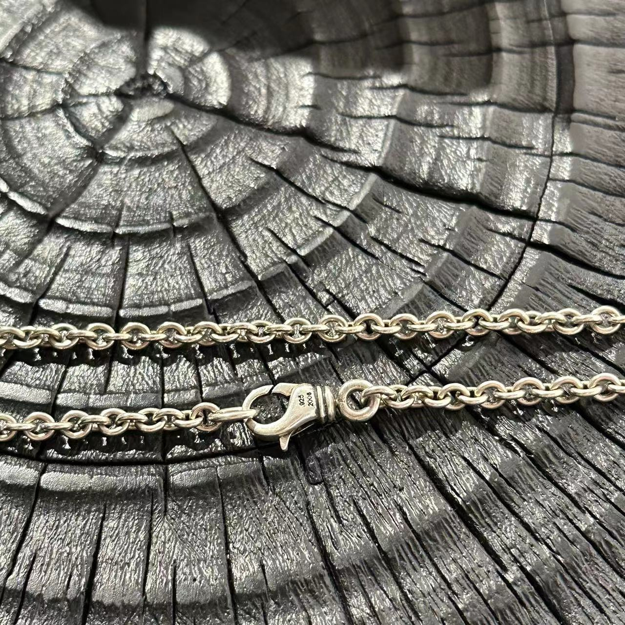 925银银制品 Chrome Hearts克罗心 全银龙虾扣项链