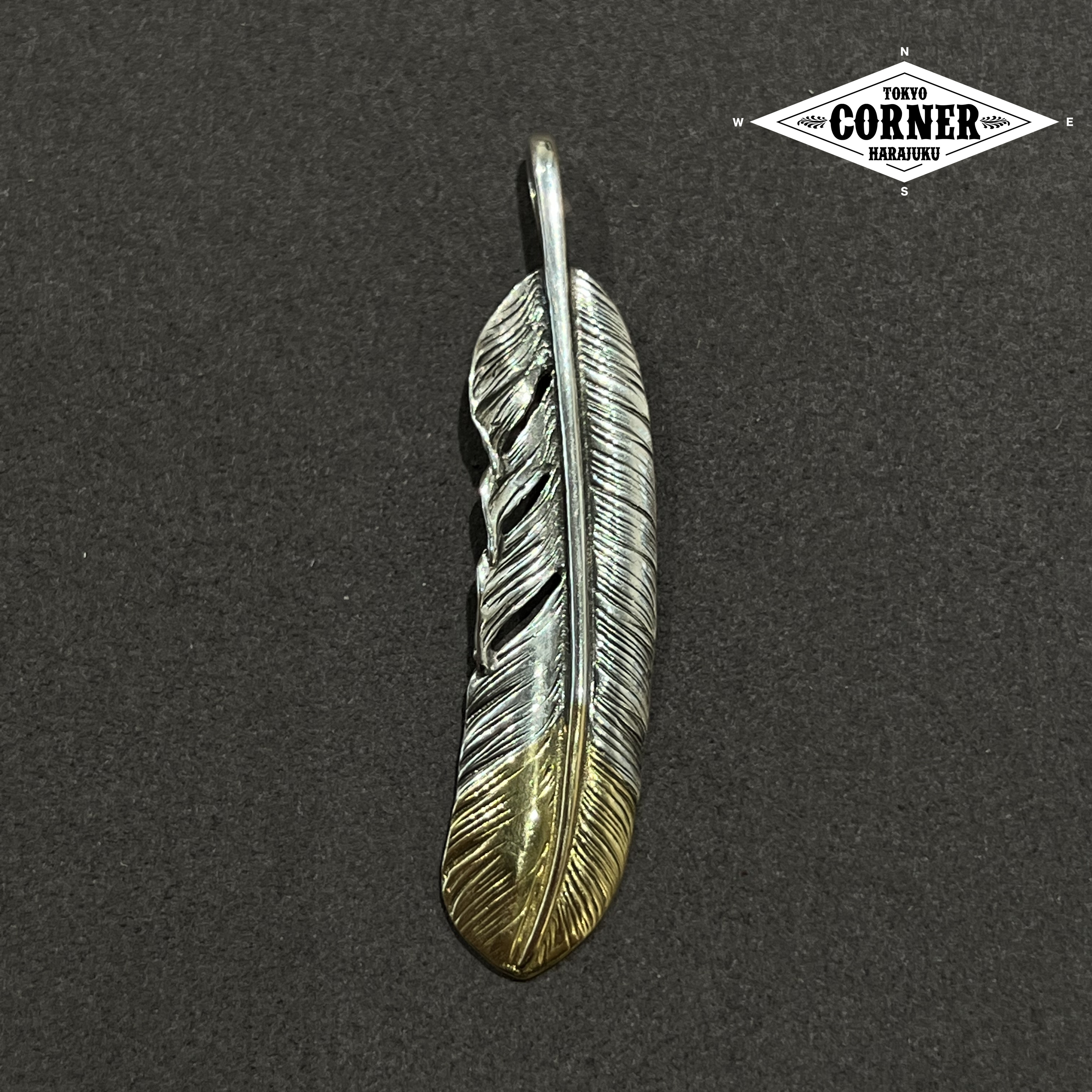 925银银制品 GOROS高桥吾郎 先金特大羽毛吊坠