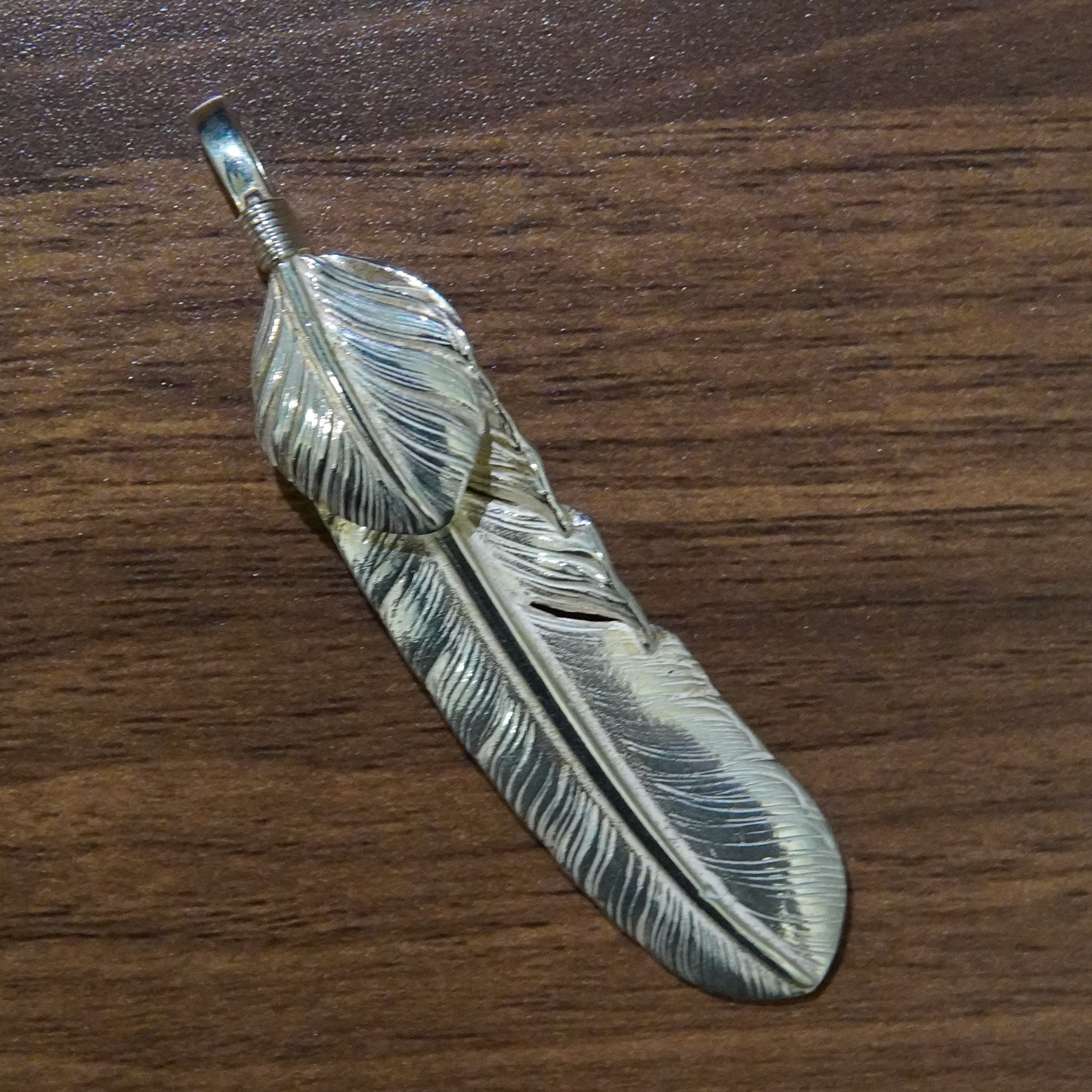 925银银制品 GOROS高桥吾郎 上银特大羽毛吊坠