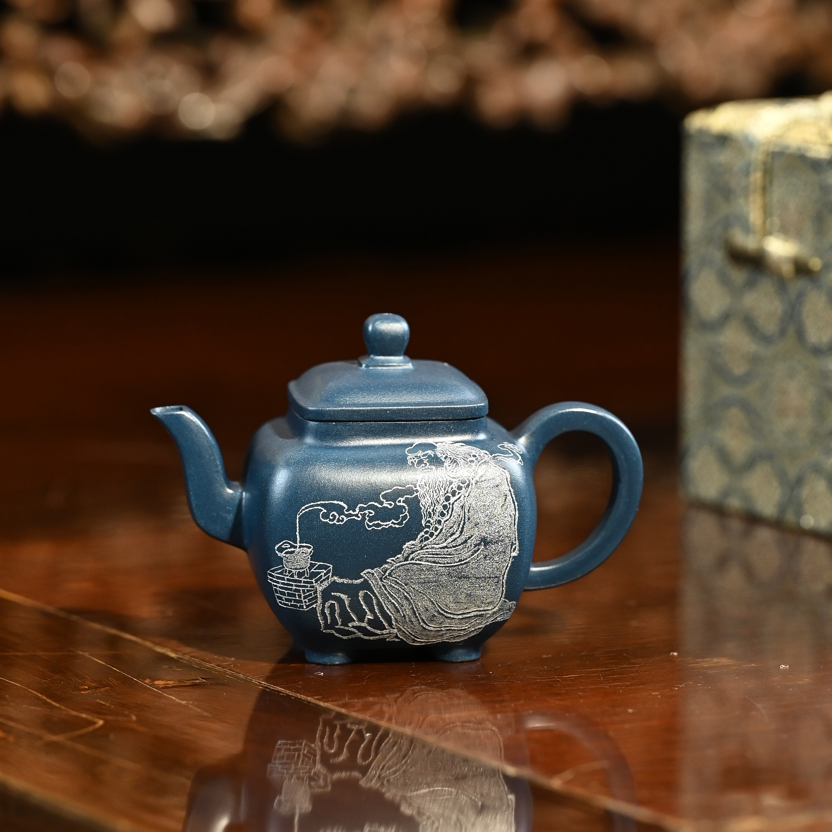 范家壶庄《明远四方》大生墨绿泥145cc品牌系列手工紫砂壶