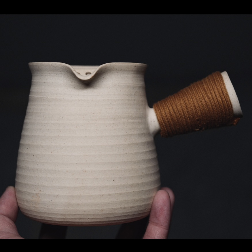 【小崔的茶事】烤茶罐·成竹白泥煮茶罐卡式炉明火烤茶煮罐罐茶450cc