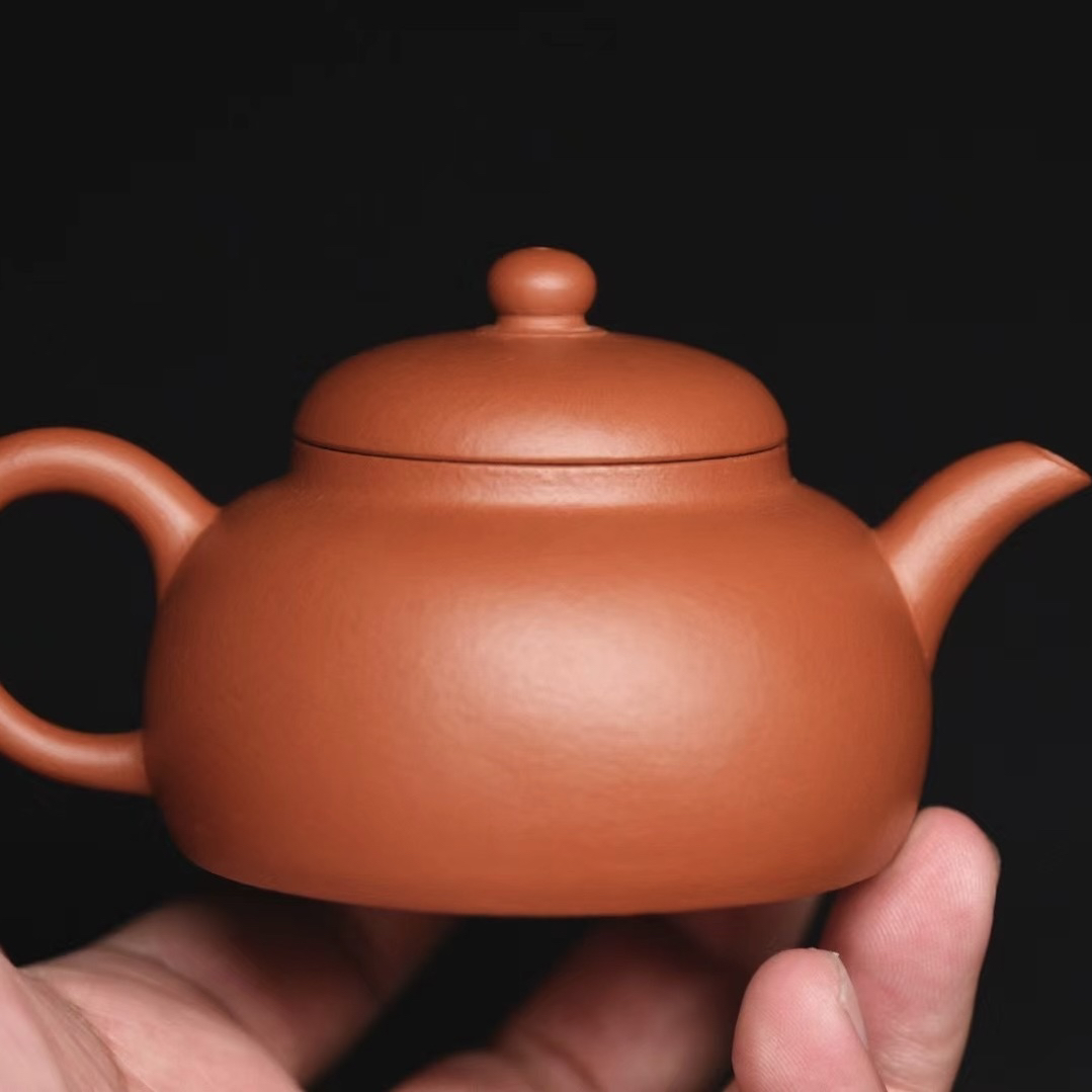 【小崔的茶事】蔡典举半月手拉壶潮州纯手工朱泥泡茶壶105cc