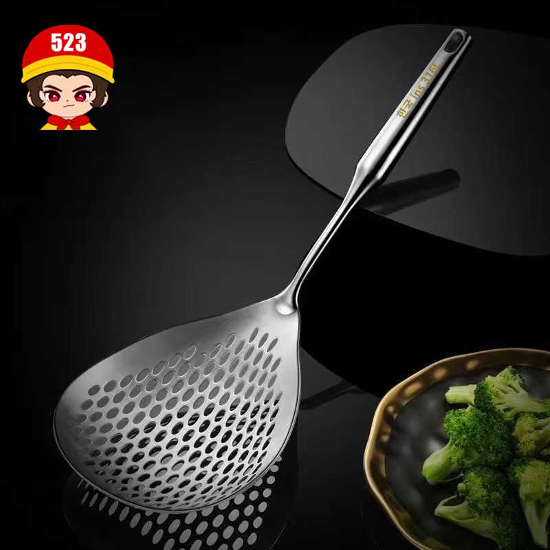 花椒漏勺316不锈钢漏勺网捞过滤油炸笊篱大号厨房捞面勺饺子沥水