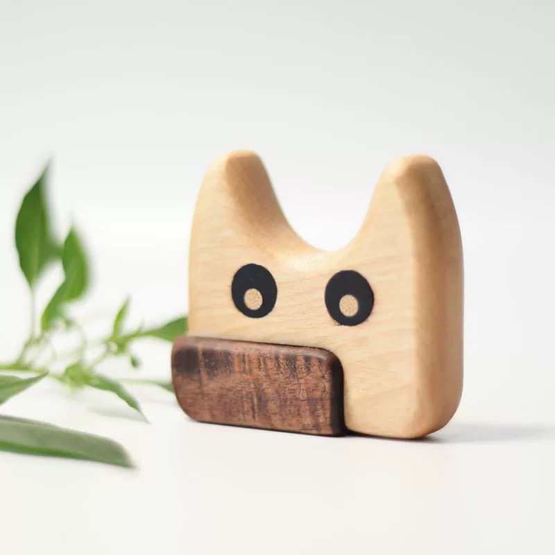 蜡笔小新造型创意原木风可爱个性冰箱贴胡桃木