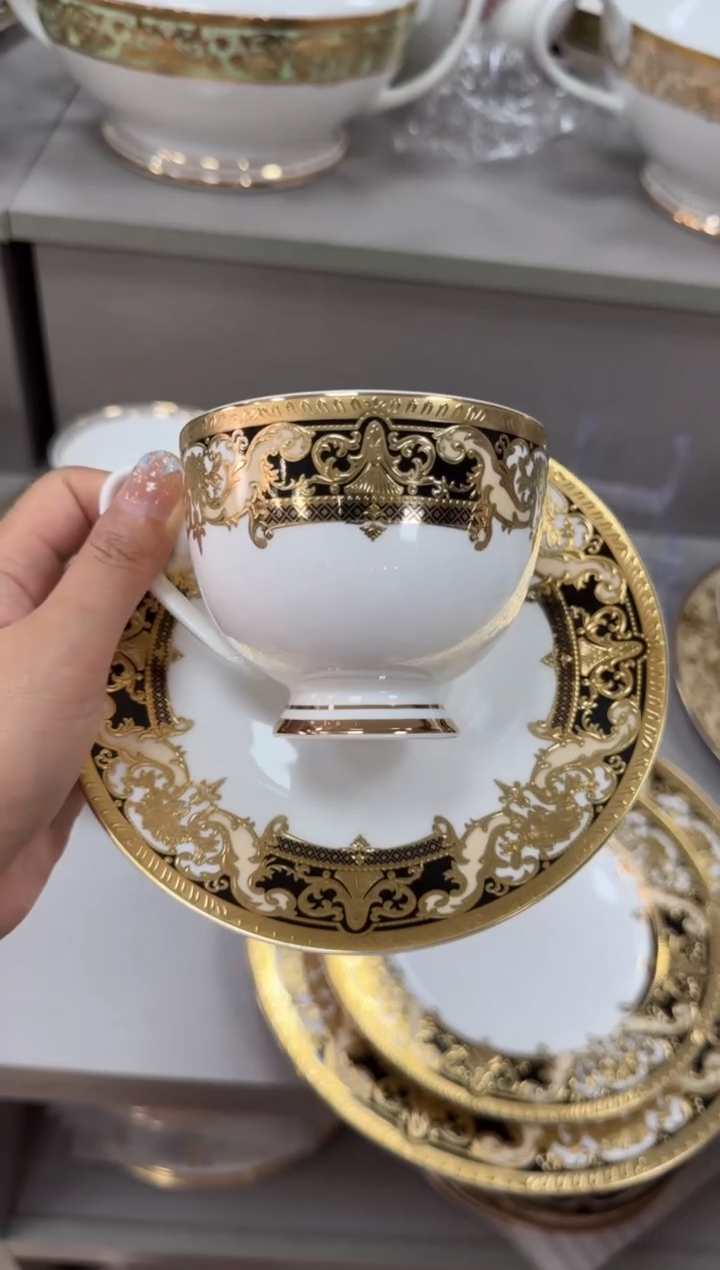 【闪购商品】瓷片咖啡杯碟 2套福利价