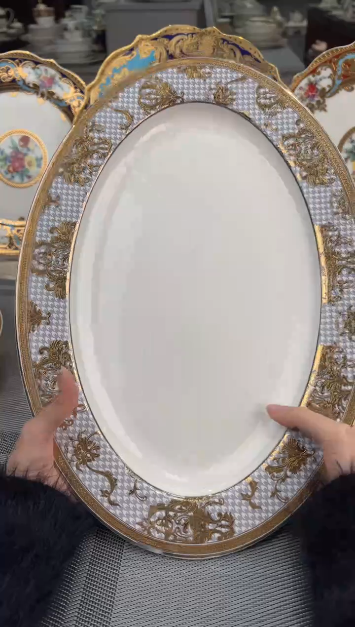 【闪购商品】瓷碗16寸鱼盘 瑕