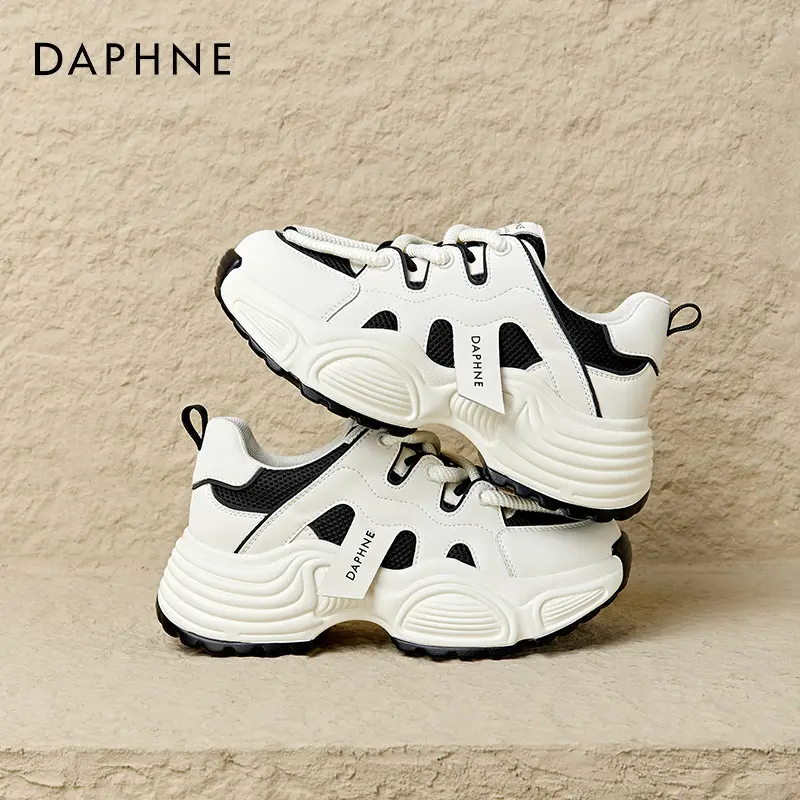 达芙妮厚底老爹鞋女2024新款夏季爆款女鞋子软底运动鞋百搭休闲鞋