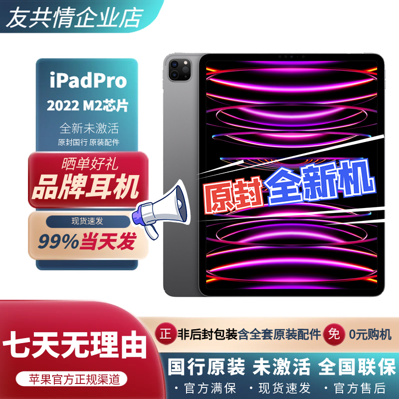 未使用 Apple/苹果 iPadPro 2022苹果平板国行原封包装未激活
