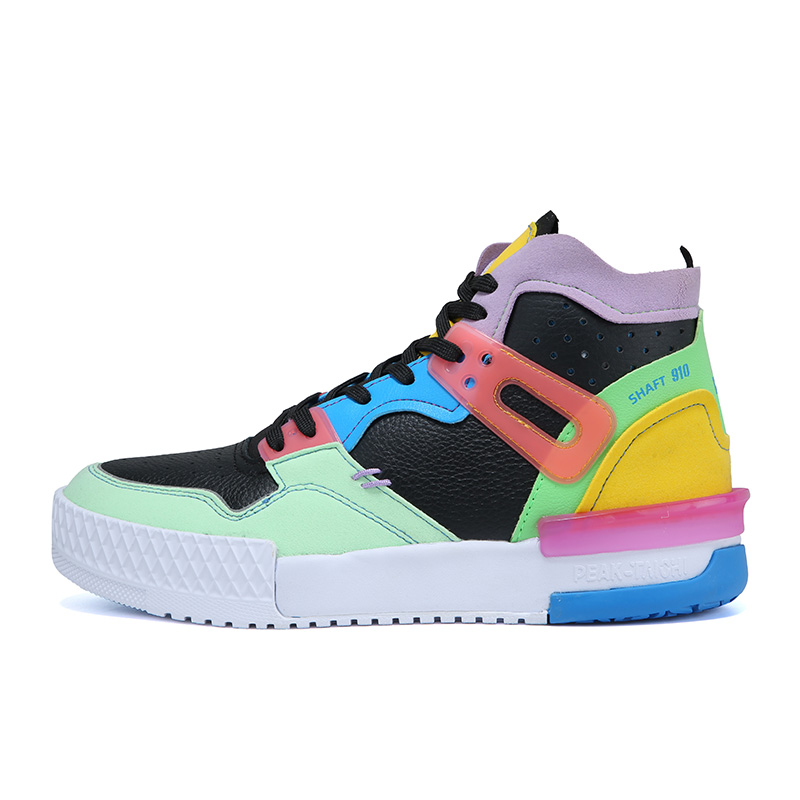 匹克态极910棉鞋冬季高帮撞色时尚板鞋加绒保暖潮流百搭休闲鞋女