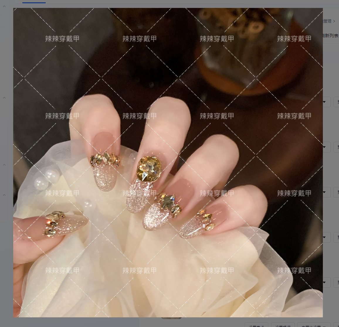 十九岁 手工穿戴甲重工镶钻猫眼亮闪轻奢百搭显白款可反复使用