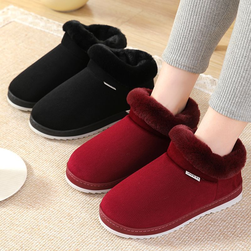 冬季保暖棉鞋纯手工老棉鞋老人棉拖鞋中老年男女防滑底月子鞋包跟