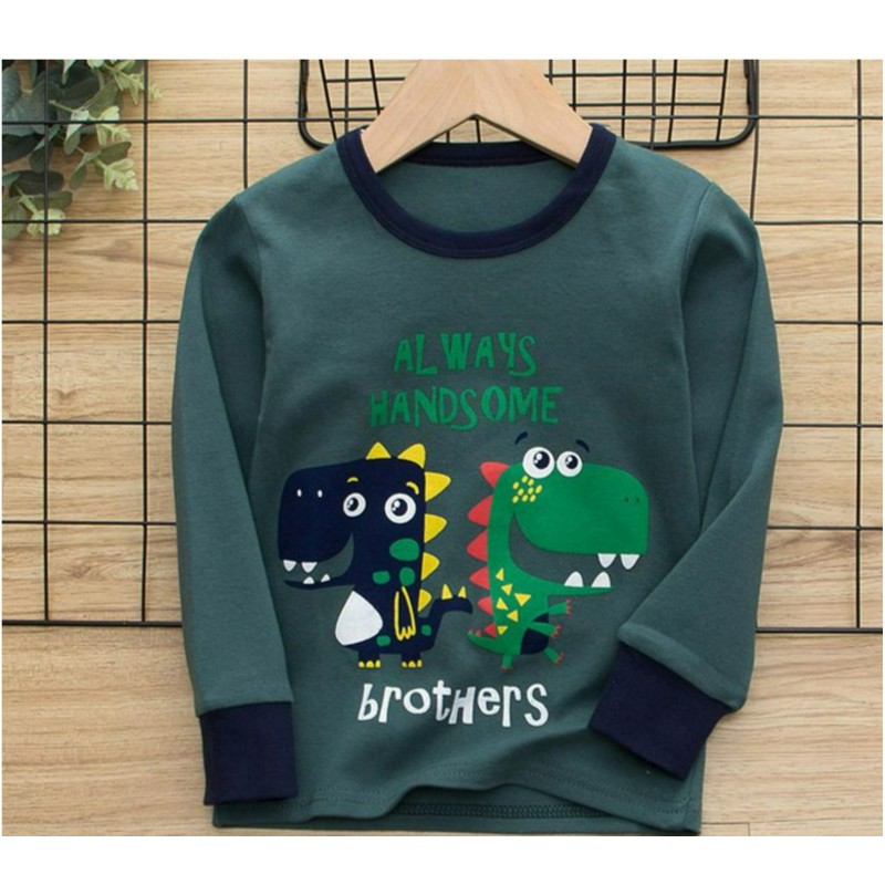 长袖棉质儿童内衣单件上衣男童女童秋衣毛衫宝宝睡衣线衣衬衣男孩