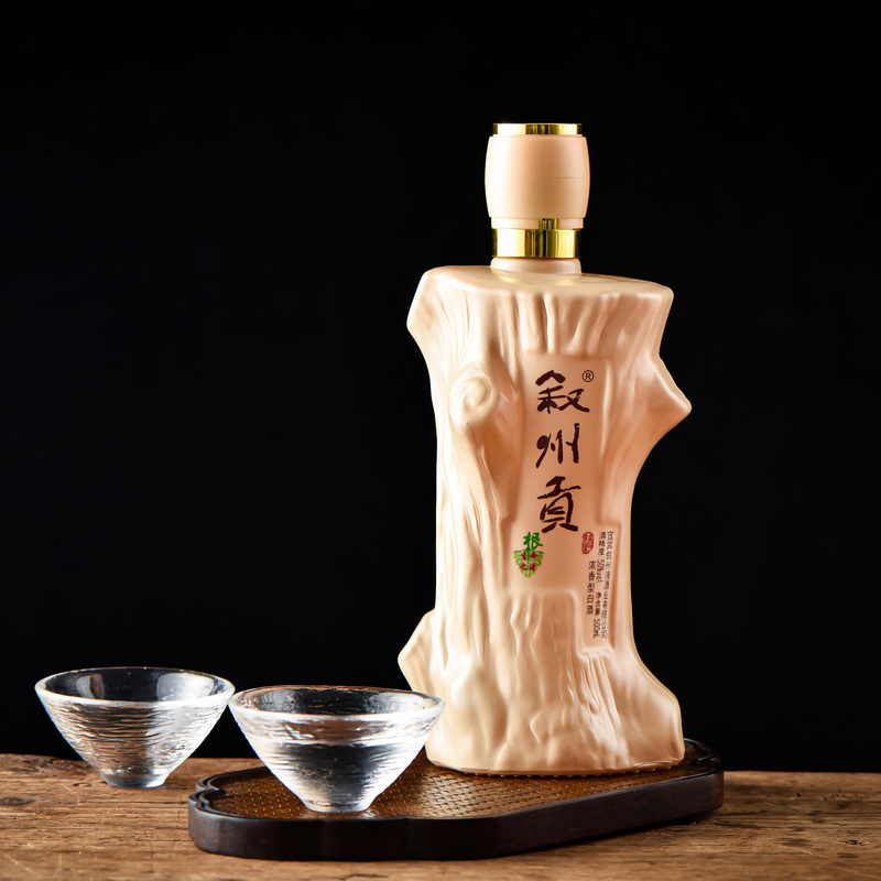 叙州贡树根酒五粮浓香型古法固态发酵四川宜宾造型白酒50度500ml