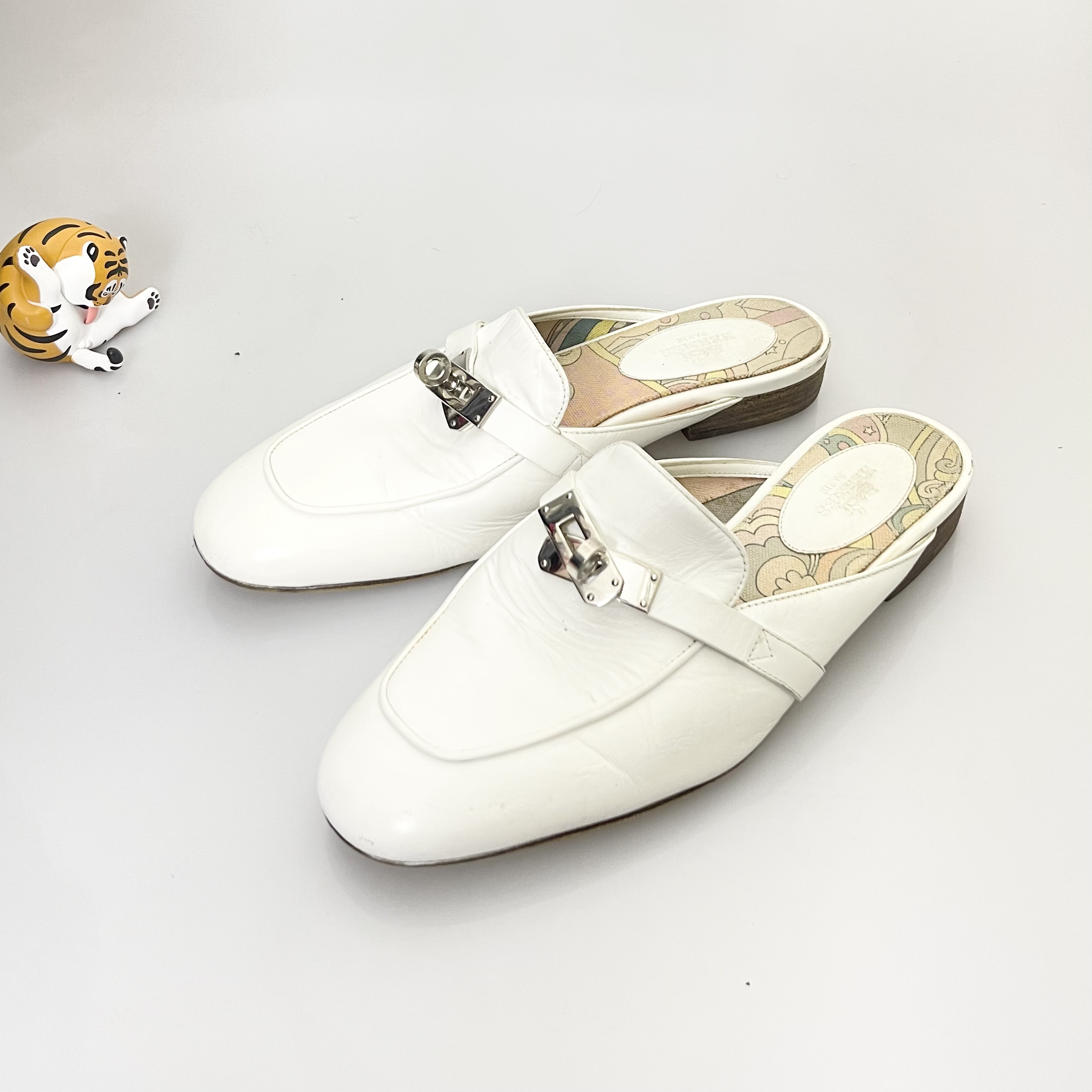 95新 Hermes/爱马仕 36码HERMES 爱马仕 Kelly系列拖鞋 95新