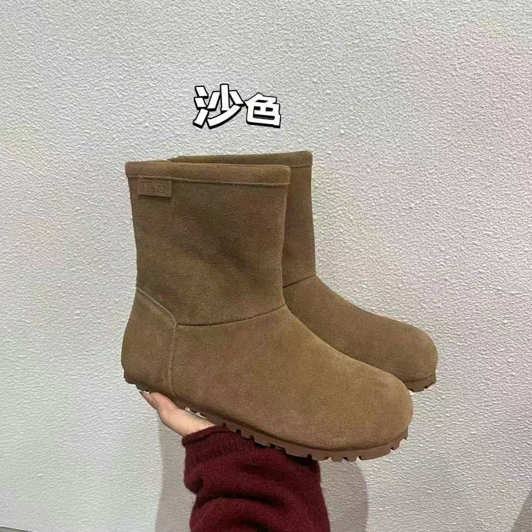 棉叙布衣分享原创翻毛皮雪地靴