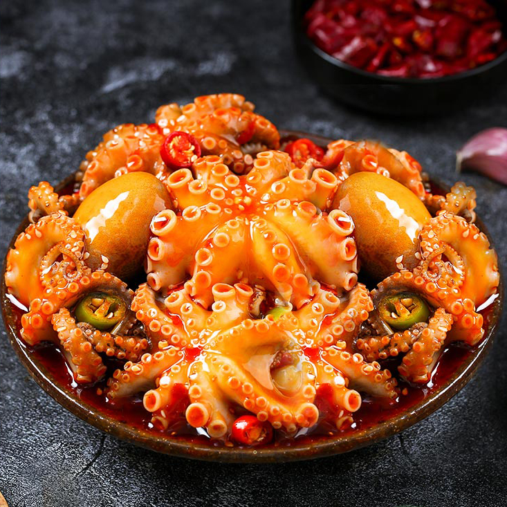 香辣长腿八爪鱼爆头 香辣迷你小八爪 250g/包 熟食开袋即食鱿鱼类