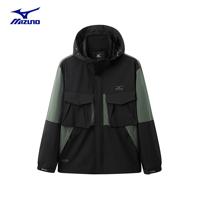 Mizuno/美津浓户外运动时尚外套防水情侣防风春秋休闲连帽防护