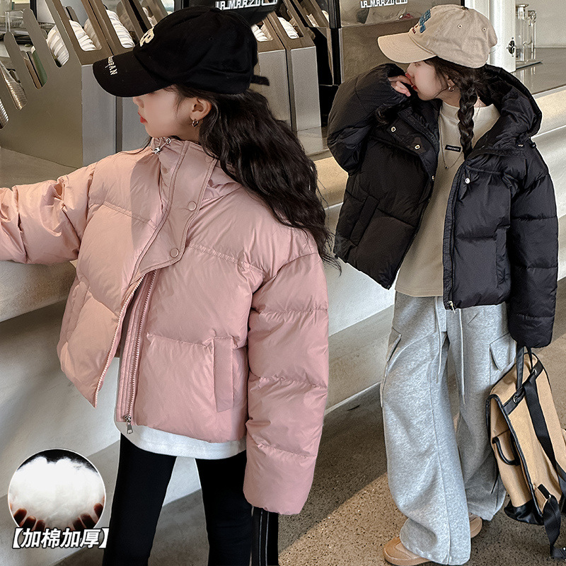 女童棉服冬装2023新款洋气儿童短款棉衣外套冬季棉袄小女孩加厚潮