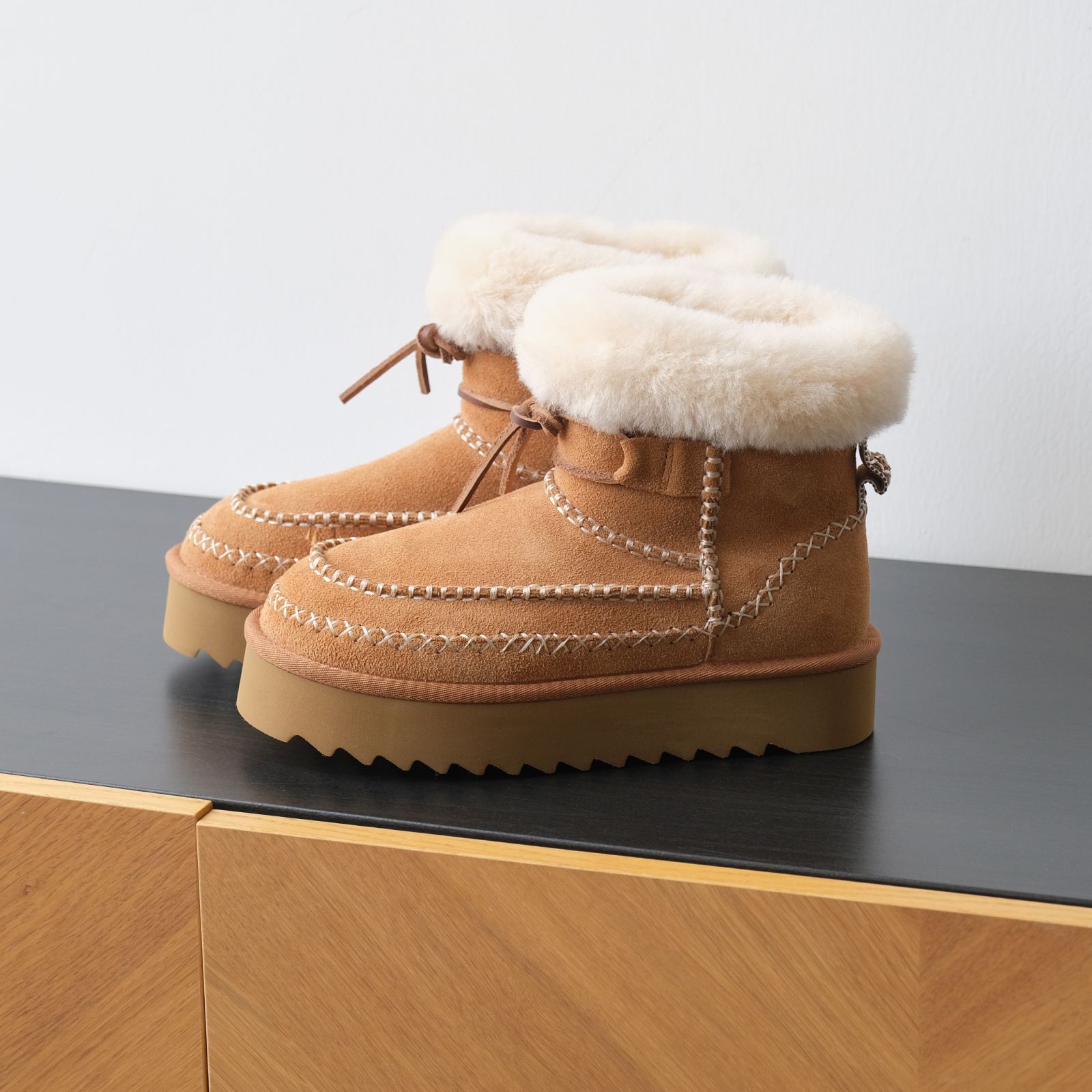 高帮雪地靴保暖时尚百搭真皮厚底加绒加厚秋冬皮毛一体BZ-1158251